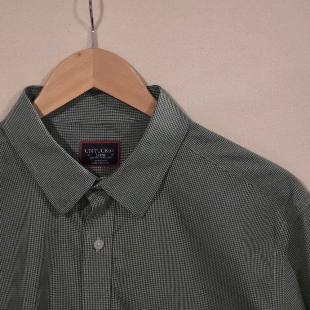 UNTUCKit Slim Fit Wrinkle Free Button Down L